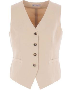 Alberto Biani Single-Breasted Vest - Natural