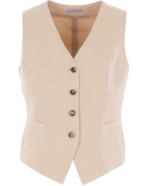 Alberto Biani Single-Breasted Vest - Natural