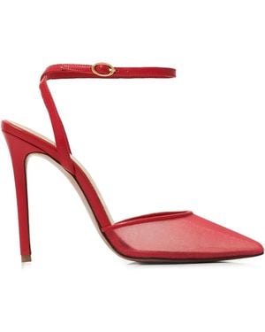 Andrea Wazen 105Mm Denver Ankle-Strap Court Shoes - Red