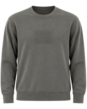 ARMANI EXCHANGE Logo-Embroidered Crew-Neck Sweatshirt - Gray