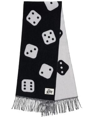 Marc Jacobs Écharpe The Dice À Franges - Noir