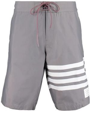Thom Browne 4-Bar Swim Shorts - Grey
