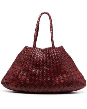 Dragon Diffusion Big Santa Croce Woven Shoulder Bag - Red