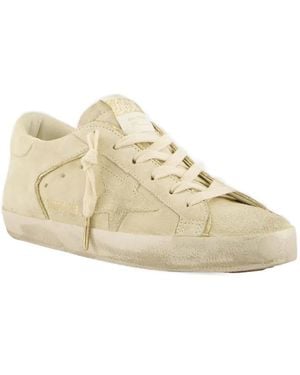 Golden Goose Pale Suede Trainers - Natural