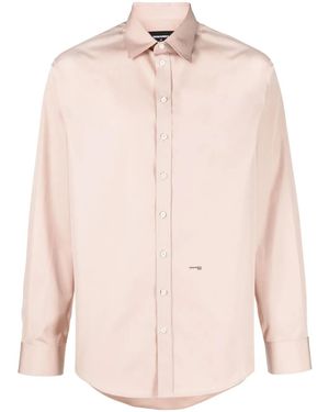 DSquared² Logo-Print Cotton Shirt - Pink