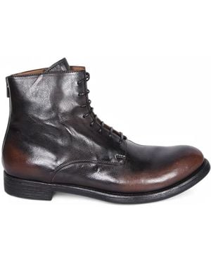 Officine Creative Hive 016 Lace-Up Leather Boots - Brown