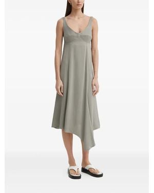 Aeron Asymmetrisches Kleid mit Drapierung - Grün