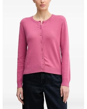 Benetton Cardigan À Boutonnière - Rose