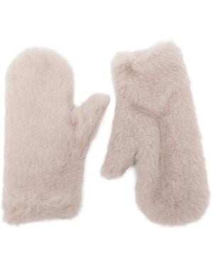 Max Mara Fäustlinge Mit Flauschiger Textur - Natur