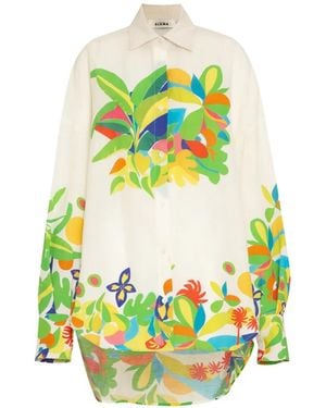 Amir Slama Camisa Con Motivo Floral - Blanco