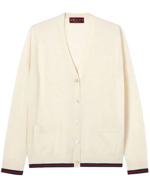 Gucci Cardigan mit Tasche - Natur