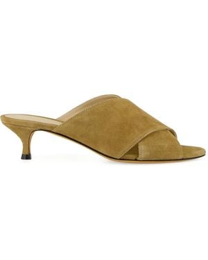 Le Monde Beryl Luca Crossover-Strap Sandals - Metallic