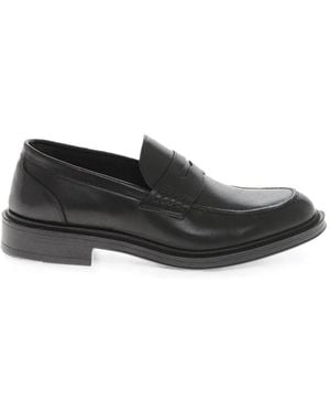Amedeo Testoni Polished-Leather Penny Loafers - Black