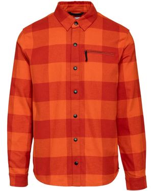 Aztech Mountain Camicia Da Sci A Quadri - Arancione