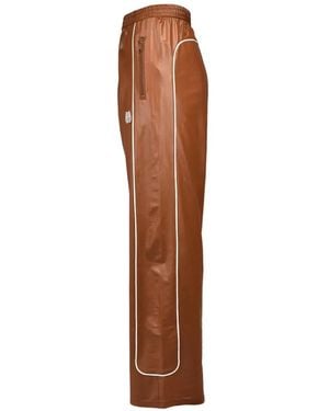 BREATH Piping-Detail Track Pants - Brown