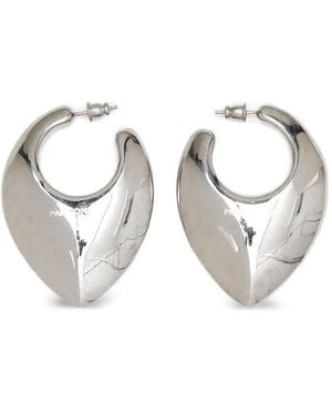 Panconesi Heart-shaped Hoop Earrings - ホワイト