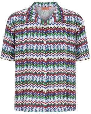 Missoni Zigzag Button-Up Shirt - Blue
