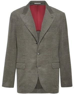 Brunello Cucinelli Gestreiftes Sakko - Grün