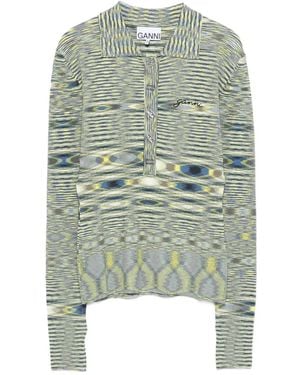 Ganni Recycled Viscose Polyamide Jersey - Green