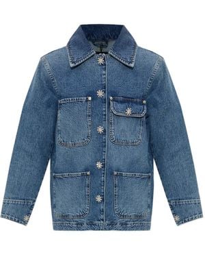 AllSaints Chaqueta Vaquera Bex Con Detalles De Cristal - Azul