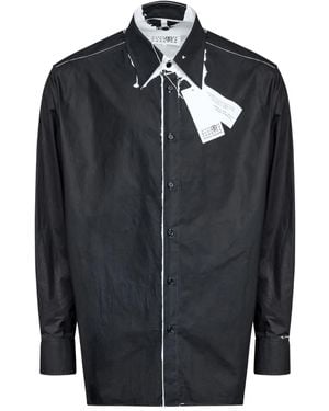 MM6 by Maison Martin Margiela Hemd Mit Kontrastnähten - Blau