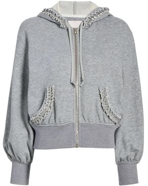 Cinq À Sept Jersey Maddie con cremallera - Gris