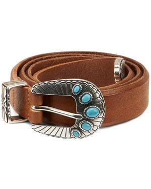 Fortela Caldwell Buckled Belt - Brown