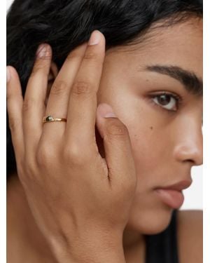 Monica Vinader Bague À Ornements En Pierre - Brown