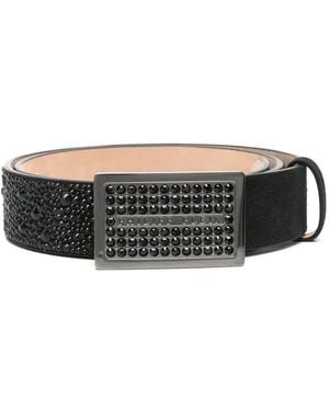 Philipp Plein Crystal-Embellished Belt - Black