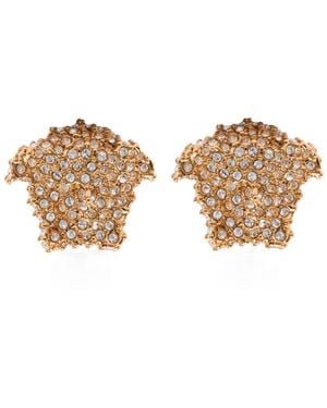 Versace Medusa Head-Stud Earrings - Metallic