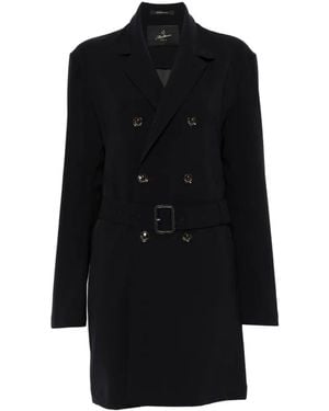 Montecore Double-Breasted Belted Coat - Black
