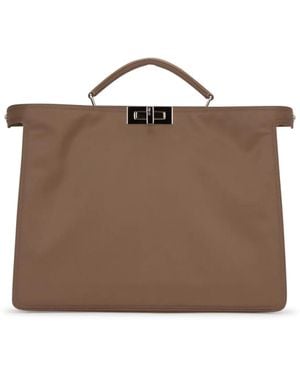 Fendi Peekaboo ハンドバッグ - ブラウン