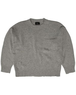 HTC Jersey Con Efecto Envejecido Y Bolsillo - Gris