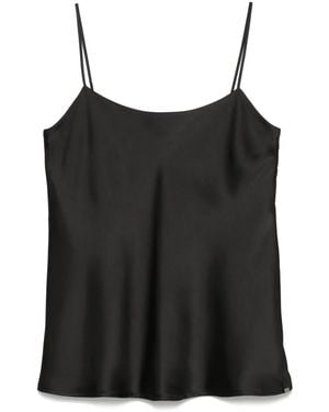 Herno Satin Tank Top - Black