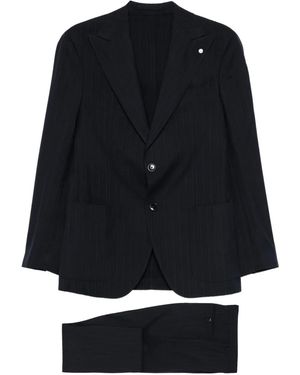 Luigi Bianchi Jupe Mi-Longue À Fines Rayures - Black