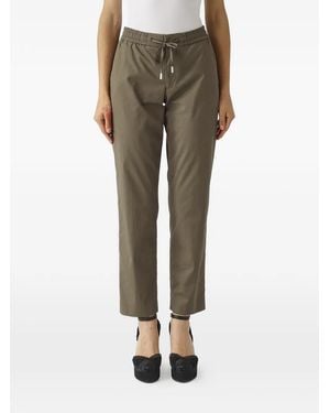 PT Torino Drawstring Elasticated-Waist Trousers - Natural