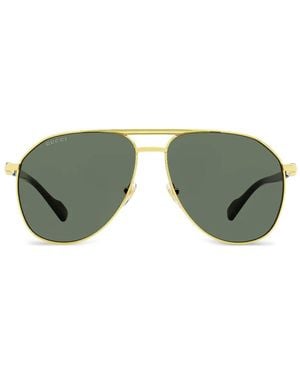 Gucci Gg1220 Pilot Sunglasses - Green