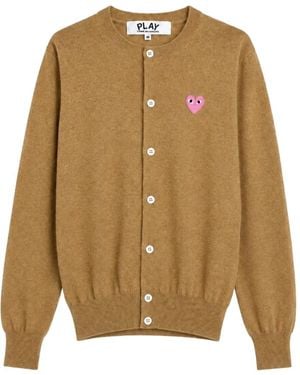COMME DES GARÇONS PLAY Heart-Patch Cardigan - Natural