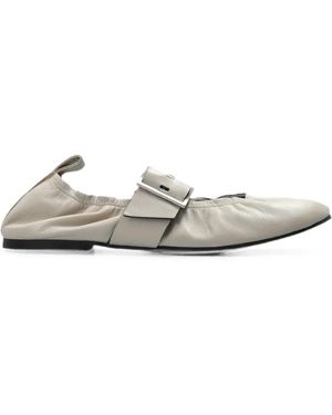 Alohas Sarea Buckle-Fastening Ballet Flats - White