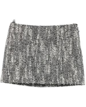 Patrizia Pepe Textured Mélange Mini Skirt - グレー