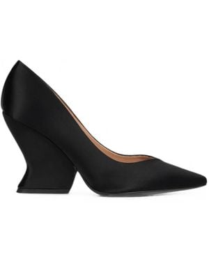 Alberta Ferretti Pointed-Toe Sculptural-Heel Pumps - Black