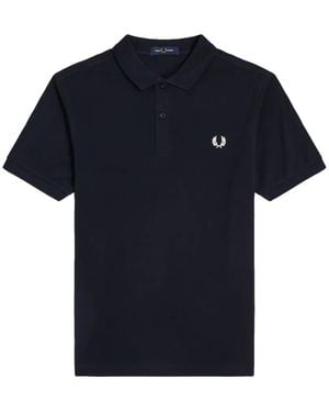 Fred Perry Logo-Embroidered Cotton Polo Shirt - Blue