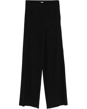 forte_forte Pleated Wide-Leg Trousers - Black