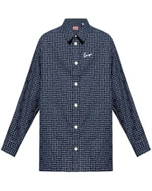 KENZO ロゴ シャツ - ブルー