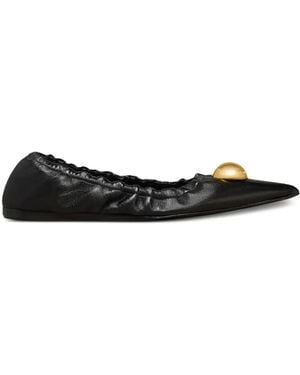 Ami Paris Ballerinas Mit Spitzer Kappe - Schwarz