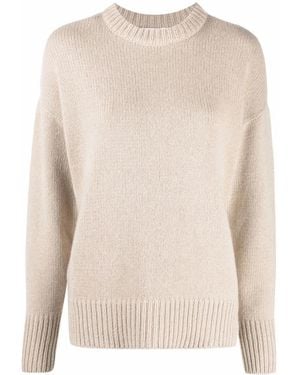 Liska Ribbed-Trim Cashmere Jumper - Natural