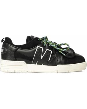 Moschino Sneakers Made Of Calfskin And Suede - Black
