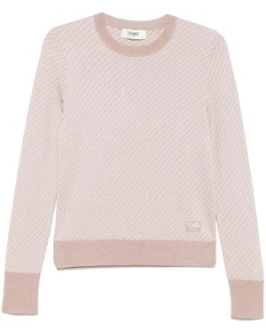 Fendi T-Shirt Aus Ff-Jacquard - Pink