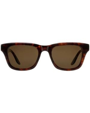 Barton Perreira Thunderball Rectangle-Frame Sunglasses - Brown