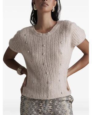 PHO® Firenze Polo de punto de ochos con apliques - Gris